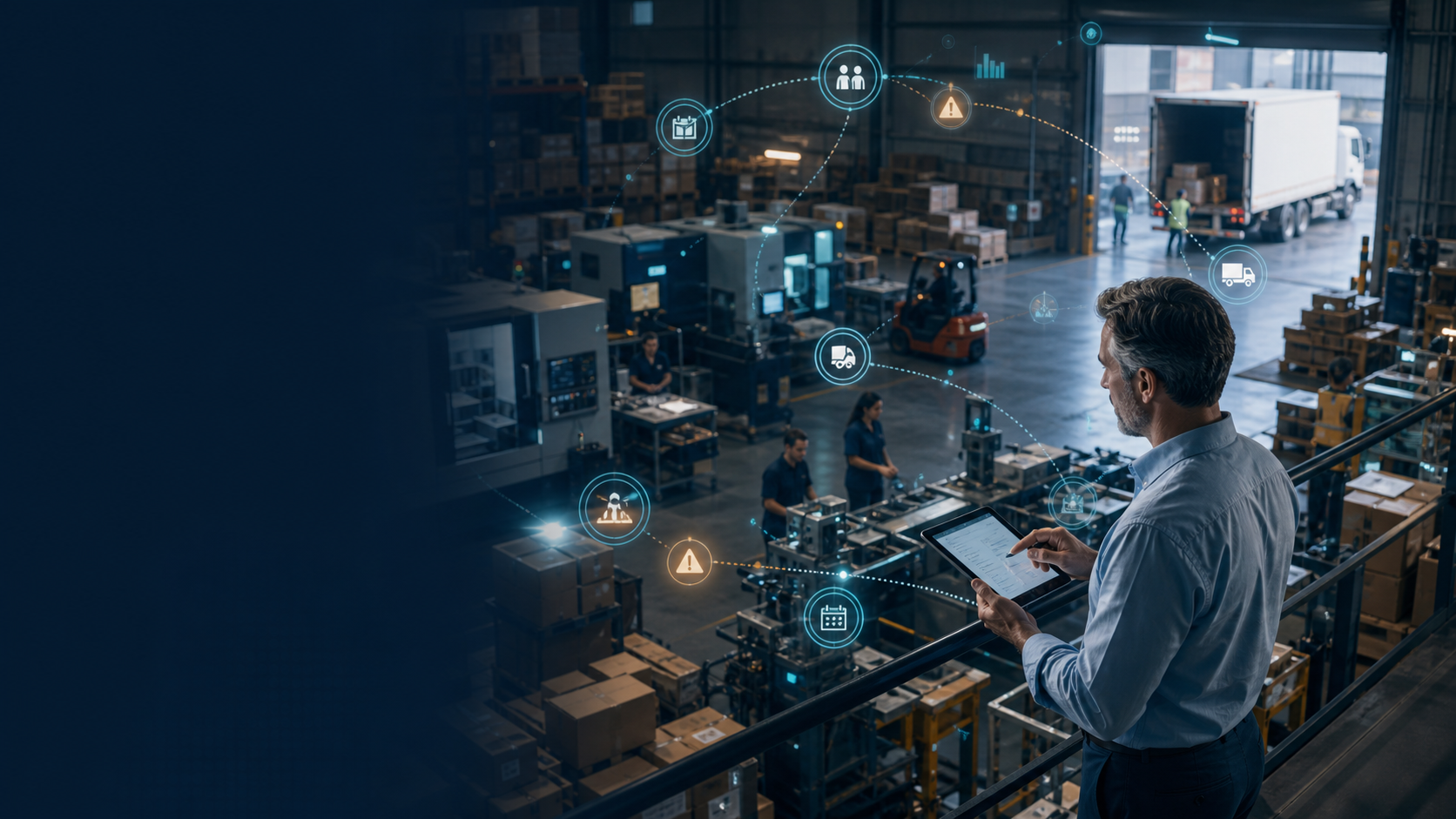 Connected manufacturing and warehouse operations