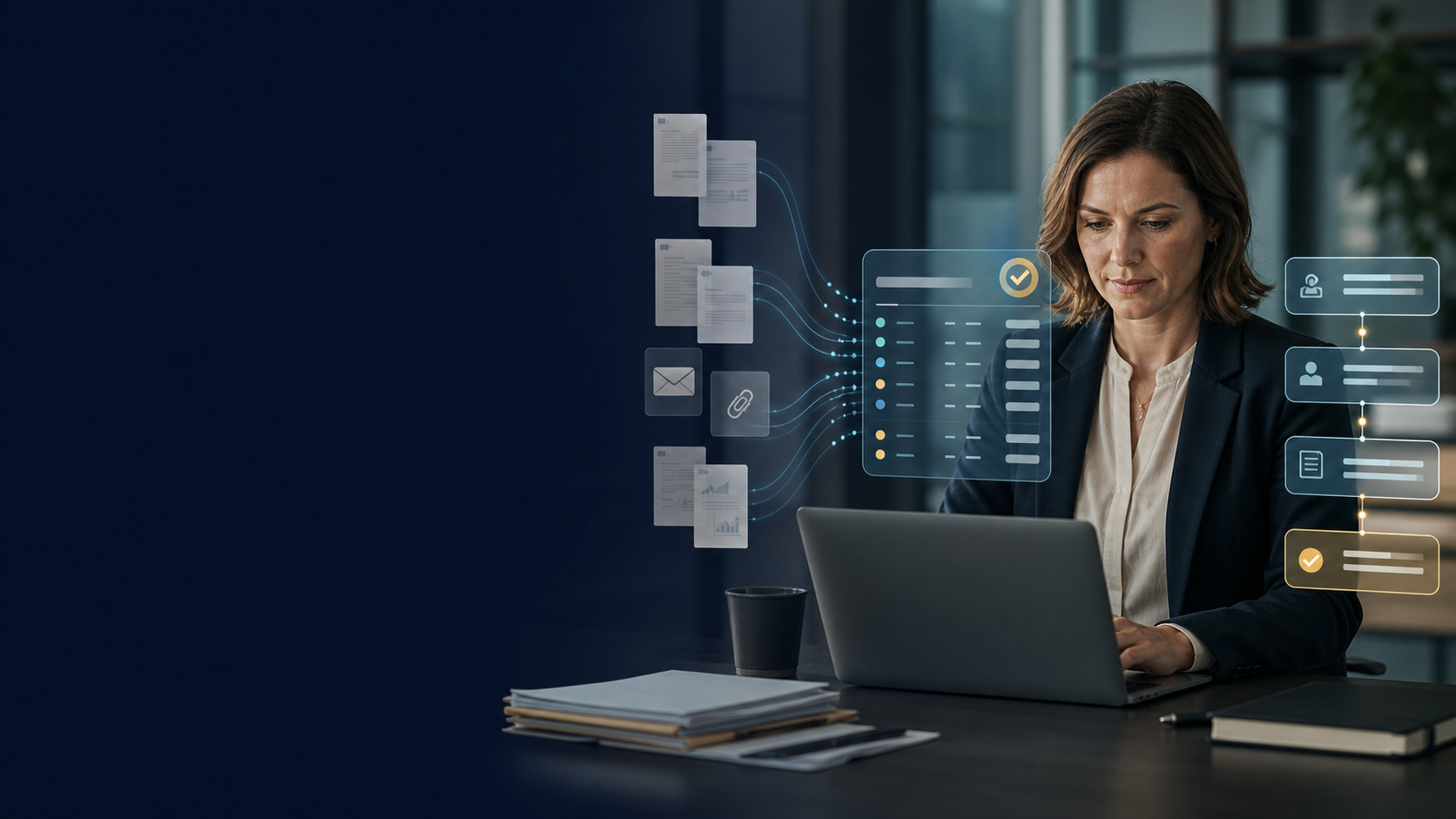 Documents becoming organized business data